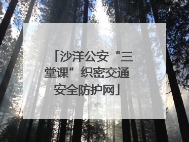沙洋公安“三堂课”织密交通安全防护网