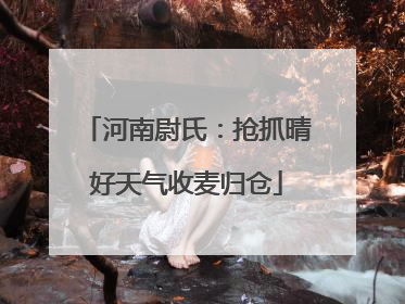 河南尉氏：抢抓晴好天气收麦归仓