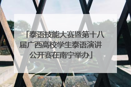 泰语技能大赛暨第十八届广西高校学生泰语演讲公开赛在南宁举办