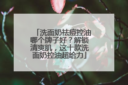 洗面奶祛痘控油哪个牌子好？解锁清爽肌，这十款洗面奶控油超给力