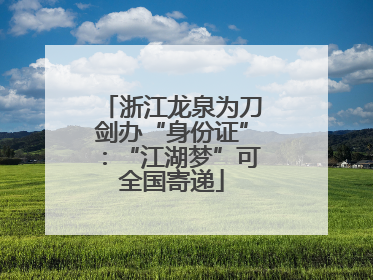 浙江龙泉为刀剑办“身份证”：“江湖梦”可全国寄递
