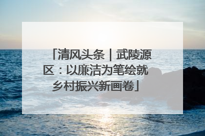 清风头条｜武陵源区：以廉洁为笔绘就乡村振兴新画卷
