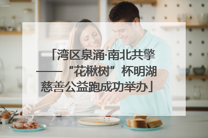 湾区泉涌·南北共擎——“花楸树”杯明湖慈善公益跑成功举办