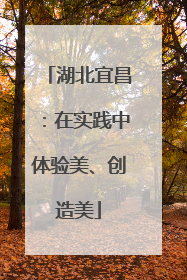 湖北宜昌：在实践中体验美、创造美