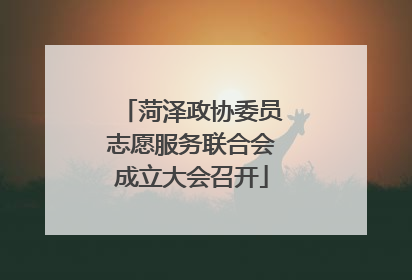 菏泽政协委员志愿服务联合会成立大会召开