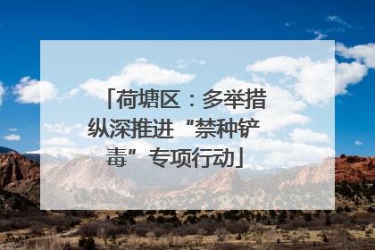 荷塘区：多举措纵深推进“禁种铲毒”专项行动