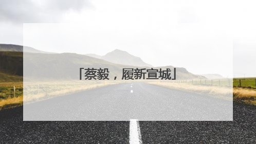 蔡毅，履新宣城