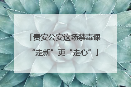 贵安公安这场禁毒课“走新”更“走心”