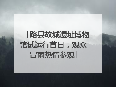 路县故城遗址博物馆试运行首日，观众冒雨热情参观