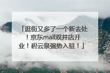 逛街又多了一个新去处！京东mall双井店开业！碧云泉强势入驻！