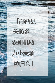 郧西县关防乡：农耕机助力小麦颗粒归仓