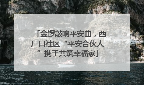 金锣敲响平安曲，西厂口社区“平安合伙人”携手共筑幸福家