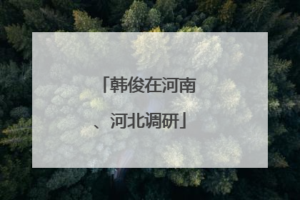 韩俊在河南、河北调研
