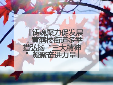 铸魂聚力促发展，黄鹤楼街道多举措弘扬“三大精神”凝聚奋进力量