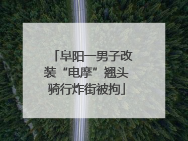 阜阳一男子改装“电摩”翘头骑行炸街被拘