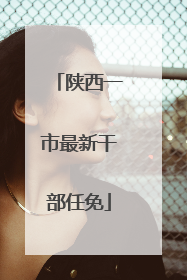 陕西一市最新干部任免