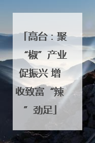 高台：聚“椒”产业促振兴 增收致富“辣”劲足