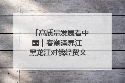 高质量发展看中国｜春潮涌界江 黑龙江对俄经贸文旅交流绿意盎然