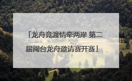 龙舟竞渡情牵两岸 第二届闽台龙舟邀请赛开赛