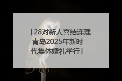 28对新人喜结连理 青岛2025年新时代集体婚礼举行