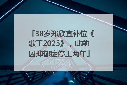 38岁郑欣宜补位《歌手2025》，此前因抑郁症停工两年